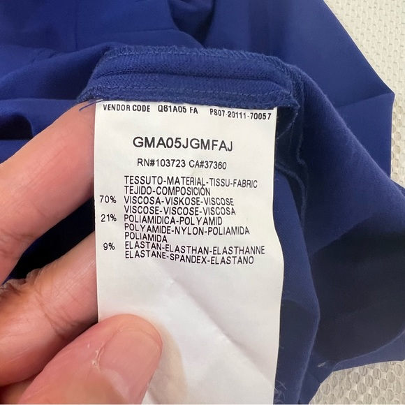 Armani Collezioni Blue Side Ruched Sleeveless Dress B19/20 - Picture 7 of 10